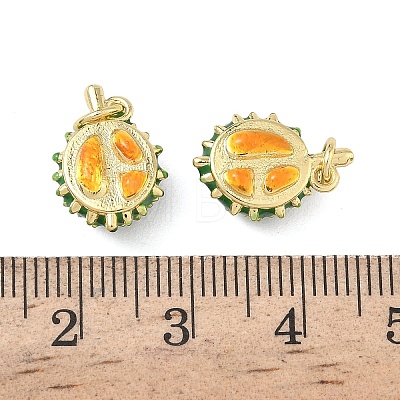 Brass Enamel Pendants KK-L256-44G-01-1
