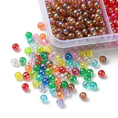 2400Pcs 12 Colors Eco-Friendly Transparent Acrylic Beads TACR-YW0001-97-1