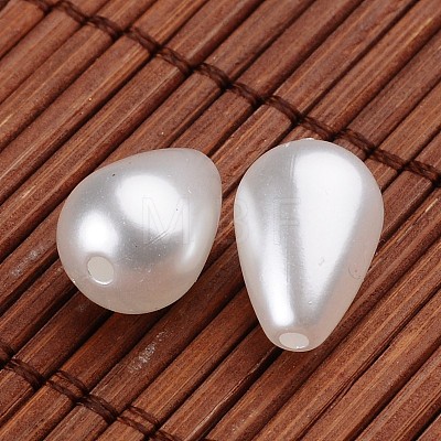 Teardrop Acrylic Imitation Pearl Beads X-OACR-O002-2462-1