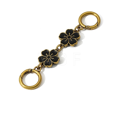 Flower Alloy Enamel Bag Extender Chains PW-WG02E6E-05-1