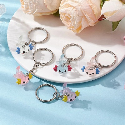 Cute Transparent Resin Pendants Keychain KEYC-JKC00886-1