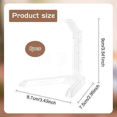 Clear Plastic Model Assembled Action Figure Display Holders ODIS-WH0038-94-1