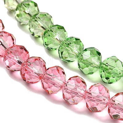 Transparent Painted Glass Beads Strands DGLA-A034-T8mm-A18-1