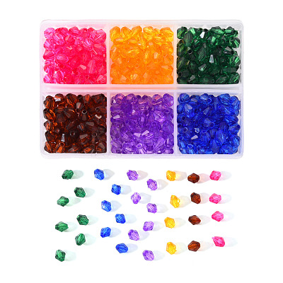 Transparent Acrylic Beads TACR-YW0001-6MM-03-1