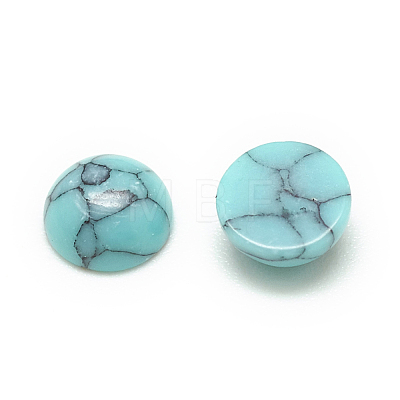Synthetic Turquoise Cabochons X-TURQ-S290-12C-8mm-1