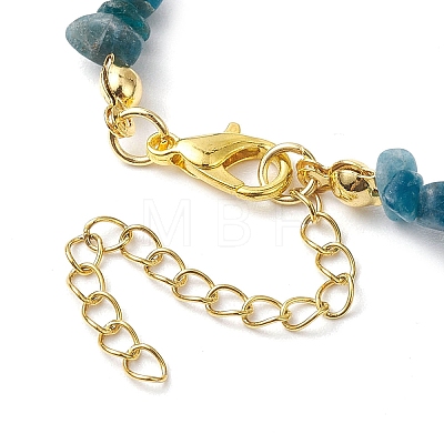 Natural Apatite Anklets AJEW-AN00592-01-1