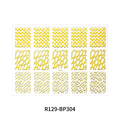 Gold Stamping Nail Art Stickers MRMJ-R129-BP304-1
