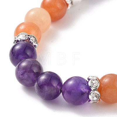 5Pcs 5 Style Natural & Synthetic Mixed Gemstone Beaded Stretch Bracelets Set BJEW-JB09133-1