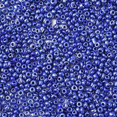 DIY Craft Beads 8/0 Opaque Colors Lustered Round Glass Seed Beads X-SEED-A012-3mm-128-1