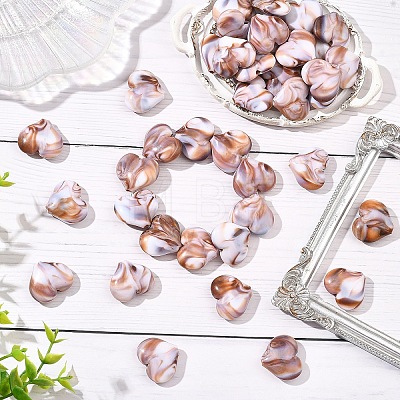 30Pcs Acrylic Imitation Gemstone Beads MACR-YW0004-86-1