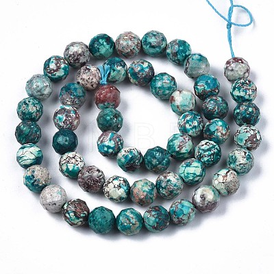 Natural Chrysocolla Beads Strands G-S362-112E-1
