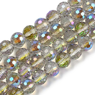 Transparent Electroplate Glass Beads Strands EGLA-N002-31-H10-1