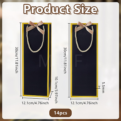 14Pcs Paper Wine Gift Packing Tote Bags ABAG-PH0001-95A-1