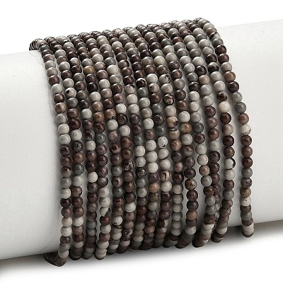 Natural Red Dendritic Jasper Beads Strands G-Z116-A27-2mm-1