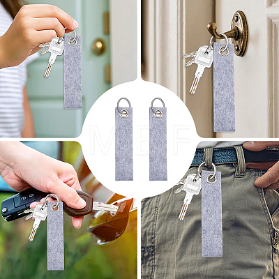 30Pcs Non-Woven Fabric Keychains KEYC-SP0001-64B-1