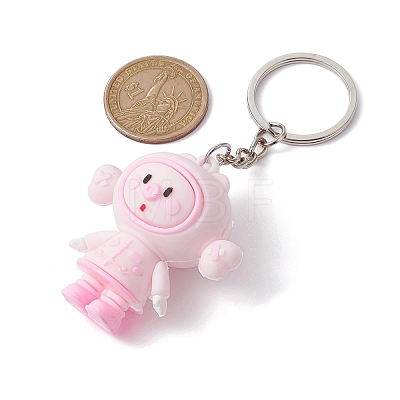 Cartoon Animals PVC Plastic Keychain KEYC-JKC00672-1
