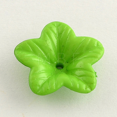 Opaque Acrylic Flower Bead Caps SACR-Q099-M53-1