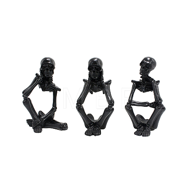 Halloween Theme Resin Skeleton Display Decorations PW-WG47124-01-1