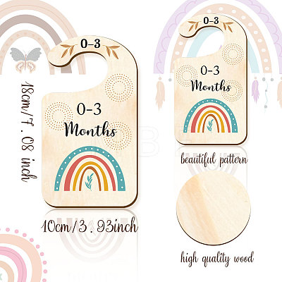 Wood Baby Closet Size Dividers AJEW-WH0353-017-1