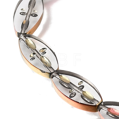 Electroplated Transparent Glass Beads Strands GL-CBA98F0-08A-1