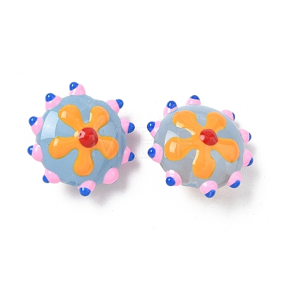 Baking Paint Glass Enamel Beads LAMP-S080-03B-1