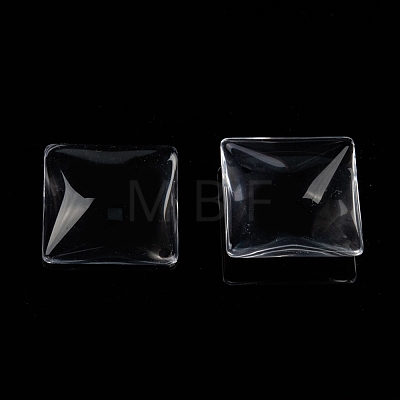 Transparent Glass Square Cabochons GGLA-A001-30mm-1