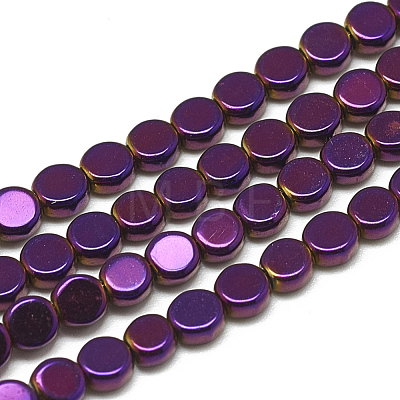 Electroplate Non-magnetic Synthetic Hematite Beads Strands G-Q486-102-1