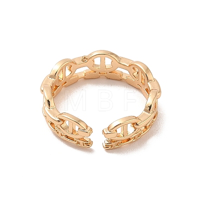 Brass Micro Pave Open Cuff Rings RJEW-R146-12A-G-1