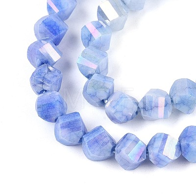 Anti-Tarnish Electroplate Glass Beads Strands GLAA-T025-6mm-14B-1