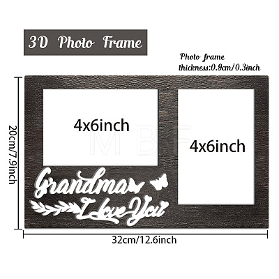 MDF Double Photo Frames AJEW-WH0424-002-1