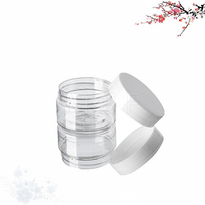 Transparent Plastic Empty Portable Facial Cream Jar CON-PW0001-003A-01-1