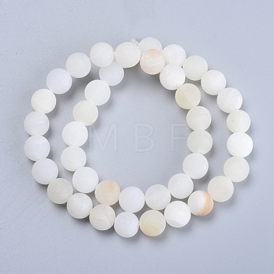 Natural Flower Jade Beads Strands G-E266-12A-10mm-1
