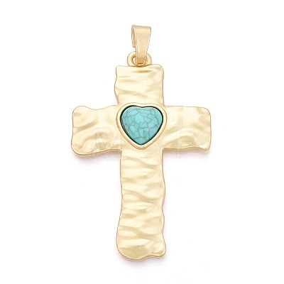 Alloy Pave Resin Big Pendants PALLOY-N179-72MG-1