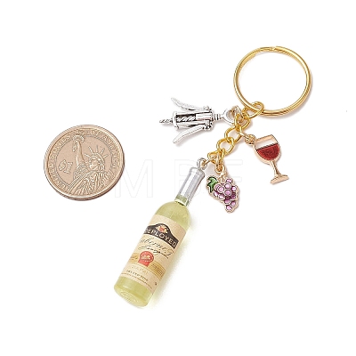 Resin & Glass & Alloy Keychain KEYC-JKC01158-01-1