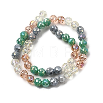Electroplate Glass Beads Strands EGLA-D300-06-8mm-04-1