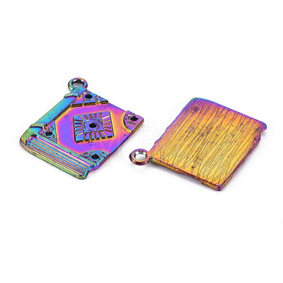 Rainbow Color Alloy Pendants for Teachers' Day PALLOY-S180-290-NR-1