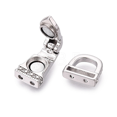 Brass Magnetic Fold Over Clasps KK-Q074-16P-1
