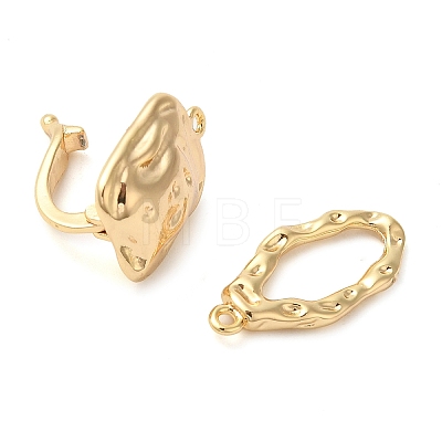 Brass Fold Over Clasps KK-G505-25G-1