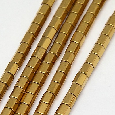 Electroplate Non-magnetic Synthetic Hematite Beads Strands G-J166-2x2mm-M-1