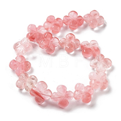 Cherry Quartz Glass Beads Strands G-P520-A05-01-1