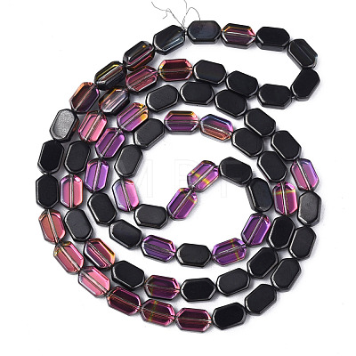 Electroplate Glass Beads Strands EGLA-N008-017-B02-1