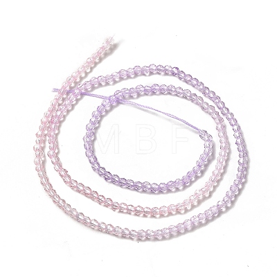 Transparent Gradient Color Glass Beads Strands GLAA-H021-01A-08-1