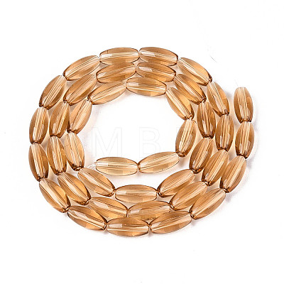 Transparent Glass Beads Strands GLAA-T028-15T-02-1