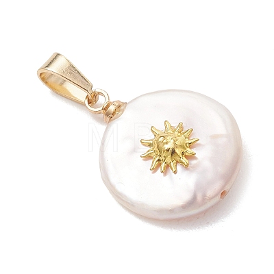 3Pcs 3 Styles Natural Baroque Keshi Pearl Pendants PALLOY-JF05209-1