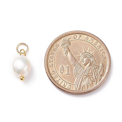 10Pcs Natural Cultured Freshwater Pearl Pendants PALLOY-YW00178-01-1