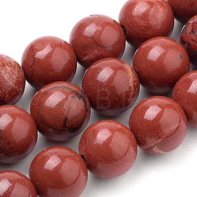 Natural Red Jasper Beads Strands G-S259-29-10mm-1