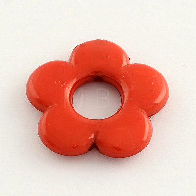 Opaque Acrylic Flower Bead Frames X-SACR-Q099-M67-1