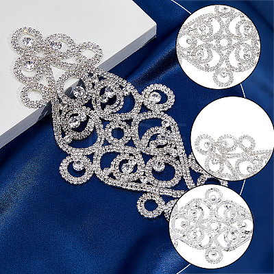 Brass Crystal Rhinestones Ornament Accessories for Chain Belts KK-WH0816-001-1