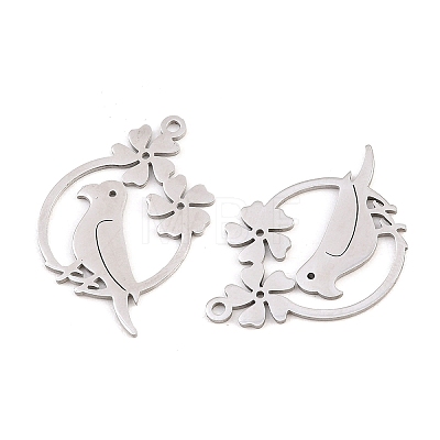 304 Stainless Steel Pendants STAS-E521-07P-04-1