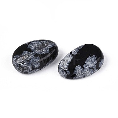 Natural Snowflake Obsidian Pendants G-N349-08B-1